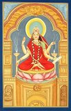 In Hinduism, Matangi is one of the Mahavidyas, ten Tantric goddesses and a ferocious aspect of Devi, the Hindu Divine Mother. She is considered as the Tantric form of Sarasvati, the goddess, she governs speech, music, knowledge and the arts. Her worship is described to acquire supernatural powers, especially gaining control over enemies, attracting people to oneself, acquiring mastery over the arts and gaining Supreme Knowledge.

Matangi is often associated with pollution, inauspiciousness and the periphery of Hindu society, which is summed up in her most popular form Ucchishta-Chandalini or Ucchishta-Matangini. She is described as an outcaste (Chandalini) and offered left-over or partially-eaten food (Ucchishta) without washing his hands or food after eating; both of which are considered to be impure in classical Hinduism.

Matangi is often pictured emerald green in colour. While Ucchishta-Matangini carries a noose, a sword, a goad, and a club, his other well-known form Raja-Matangi plays the veena and pictured often with a parrot.